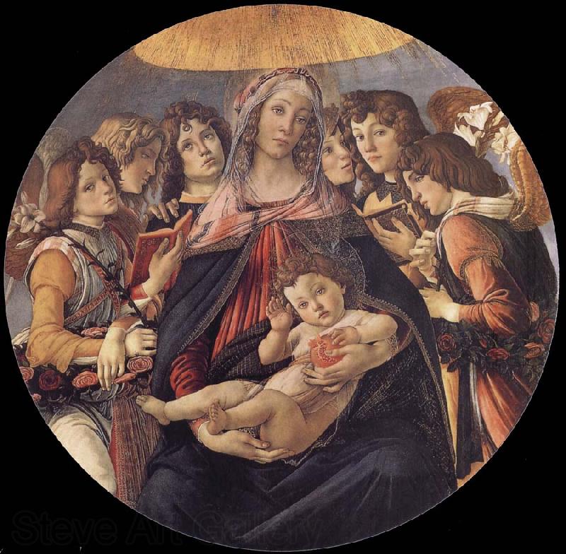 Sandro Botticelli The Madonna and the Nino with angeles Germany oil painting art
